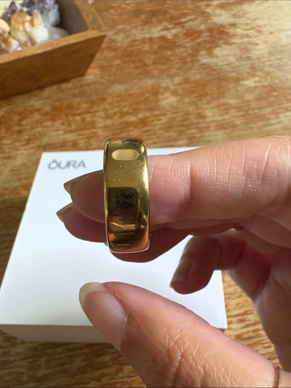 Brand New Oura Gen3 Horizon Gold Ring Set with Charger Size US7